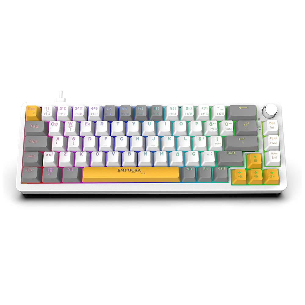 Inca IKG-457 Empousa Red Switch RGB Kablolu Mekanik Gaming Klavye Beyaz